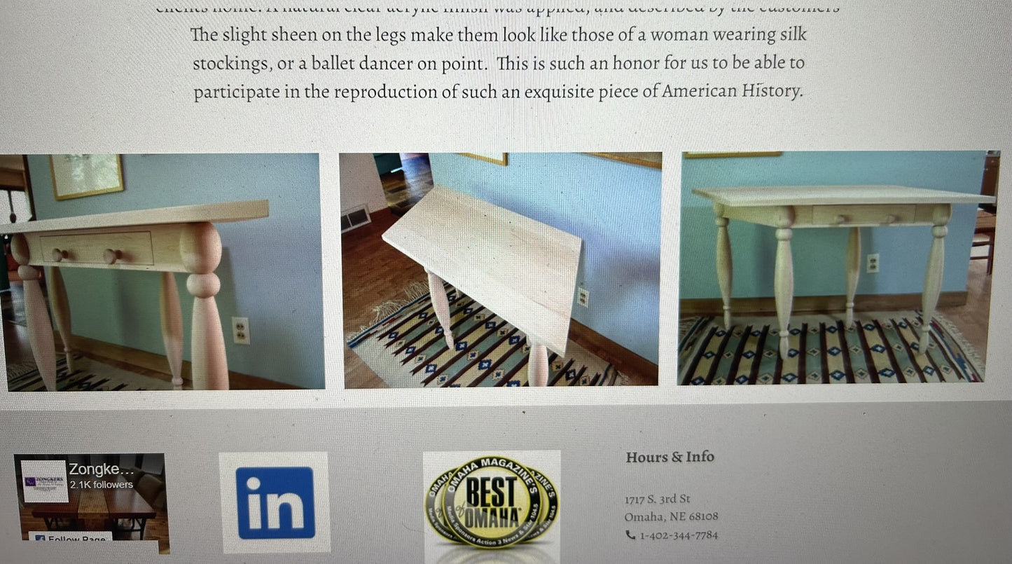 Custom Made Table By Zonkers Custom Woods, Omaha Nebraska