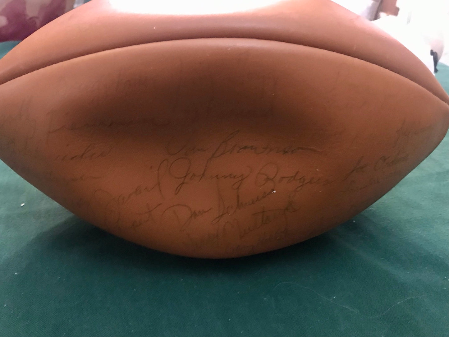 1970 NEBRASKA CORNHUSKERS CHAMPIONSHIP FOOTBALL TEAM SIGNED FOOTBALL