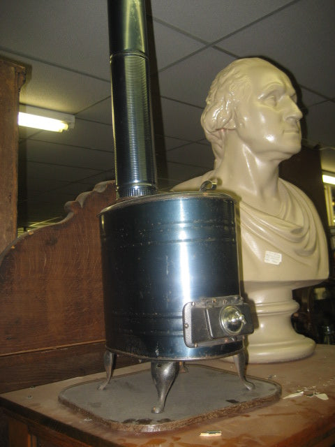 SALESMAN SAMPLE TIN STOVE ANTIQUE