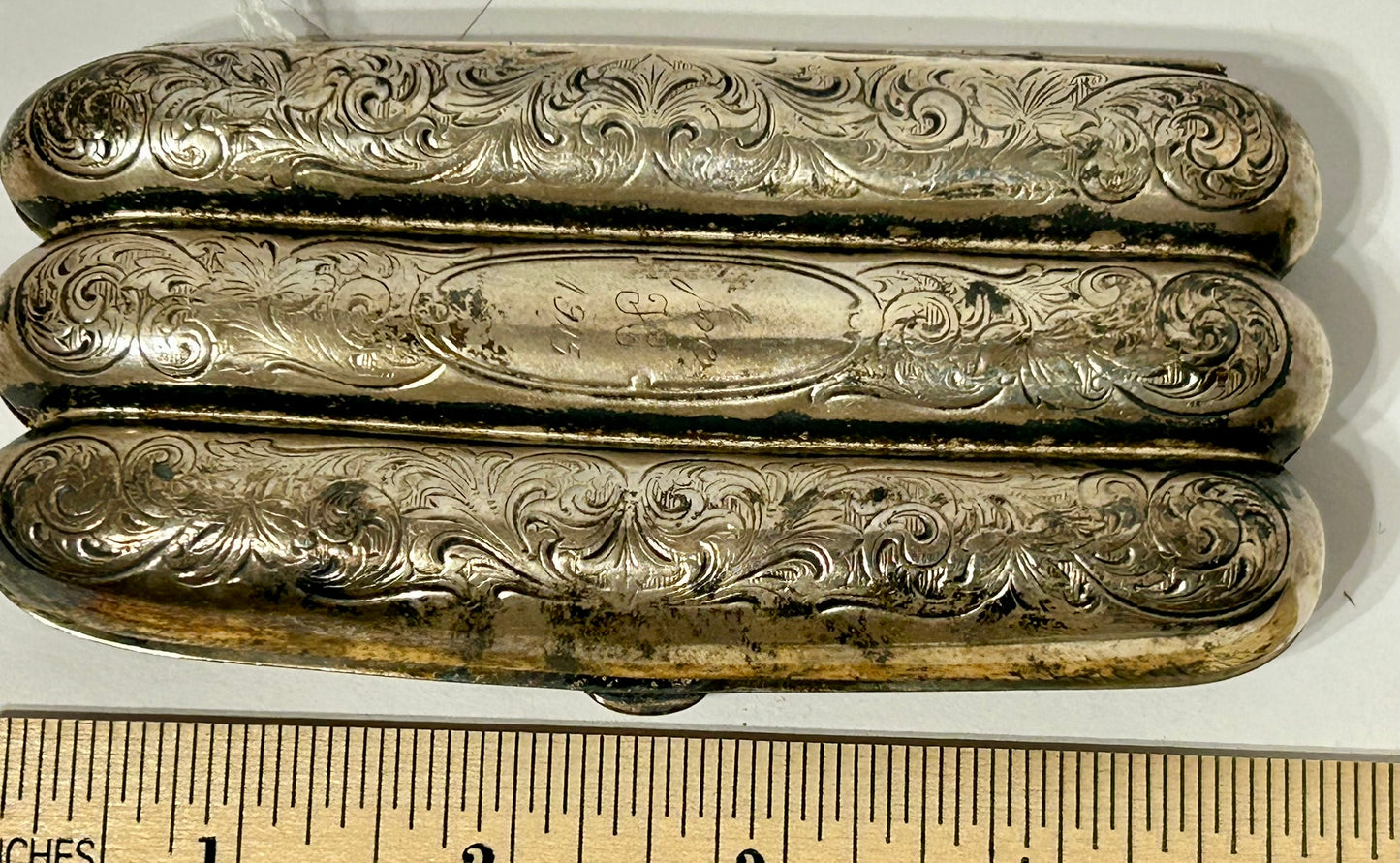 ANTIQUE CIGAR CASE MARKED GERMAN SILVER