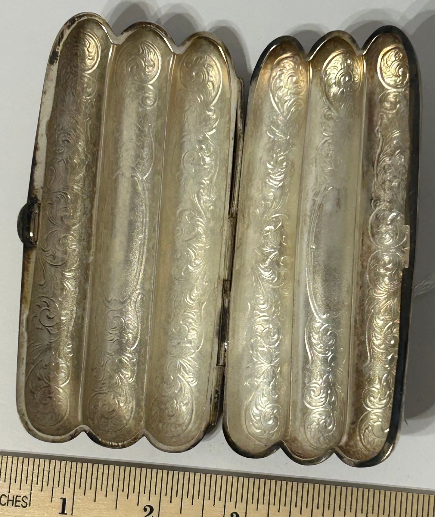 ANTIQUE CIGAR CASE MARKED GERMAN SILVER
