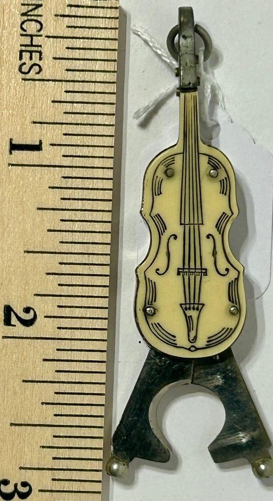 CIGAR NIPPER ANTIQUE FIGURAL VIOLIN RARE