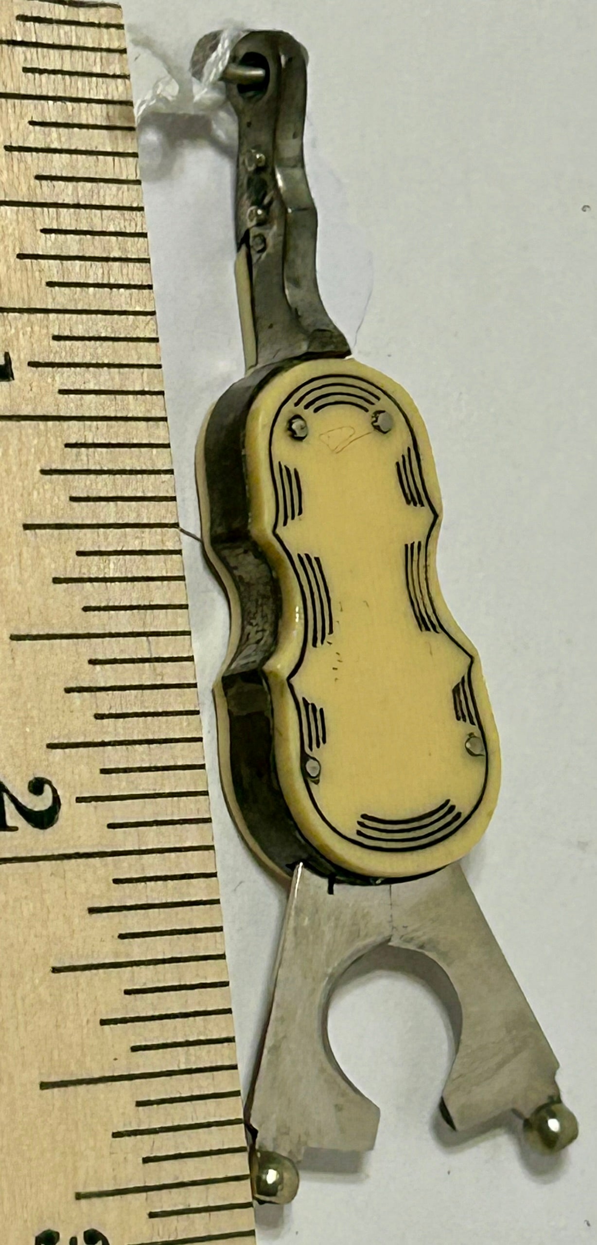CIGAR NIPPER ANTIQUE FIGURAL VIOLIN RARE