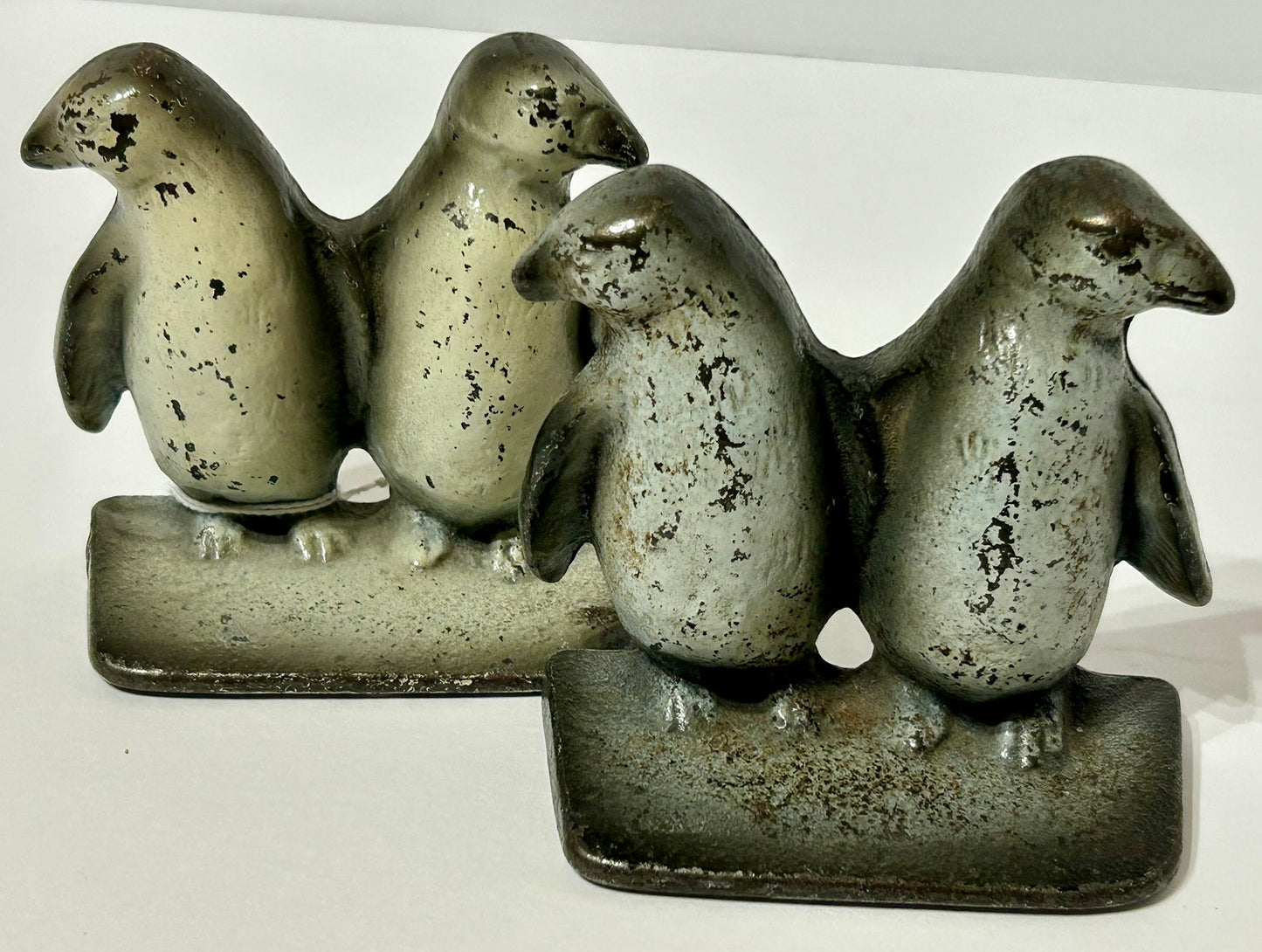 BOOKENDS CAST IRON MINI PENGUINS PAIR