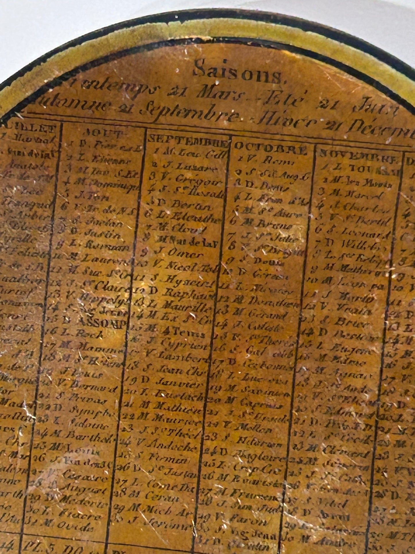 SNUFF BOX OF FRENCH PAPER MACHE DATED 1819