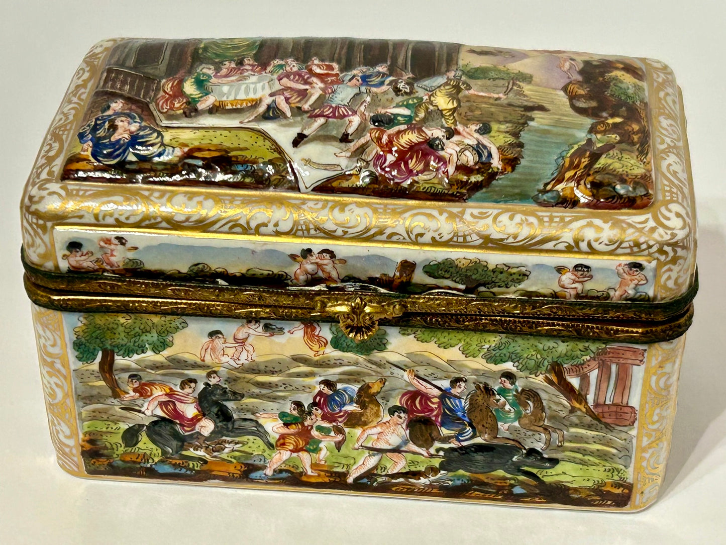 CAPODIMONTE LATE 1800'S BOX