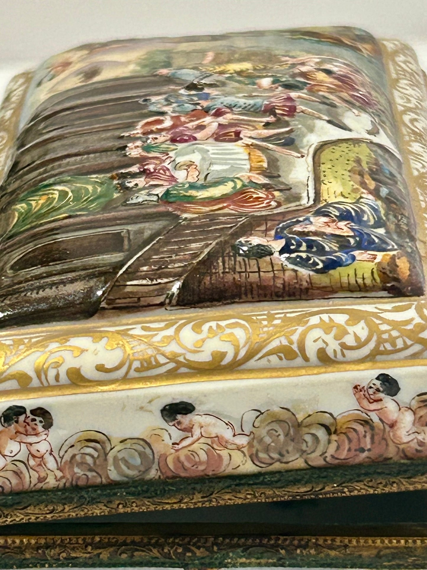 CAPODIMONTE LATE 1800'S BOX