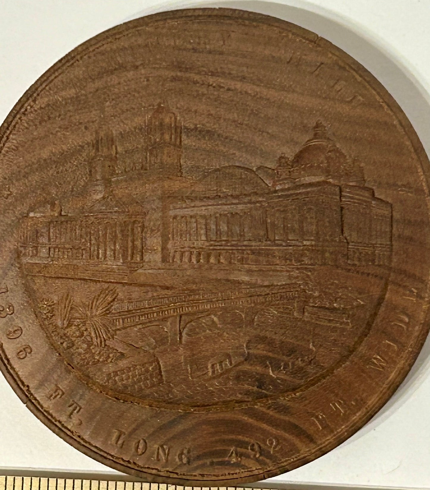 COLUMBIAN EXPO 1893 WOODEN DISC