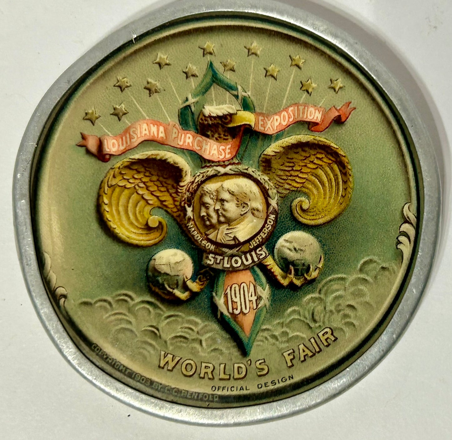 ST. LOUIS 1904 WORLD'S FAIR PAPERWEIGHT