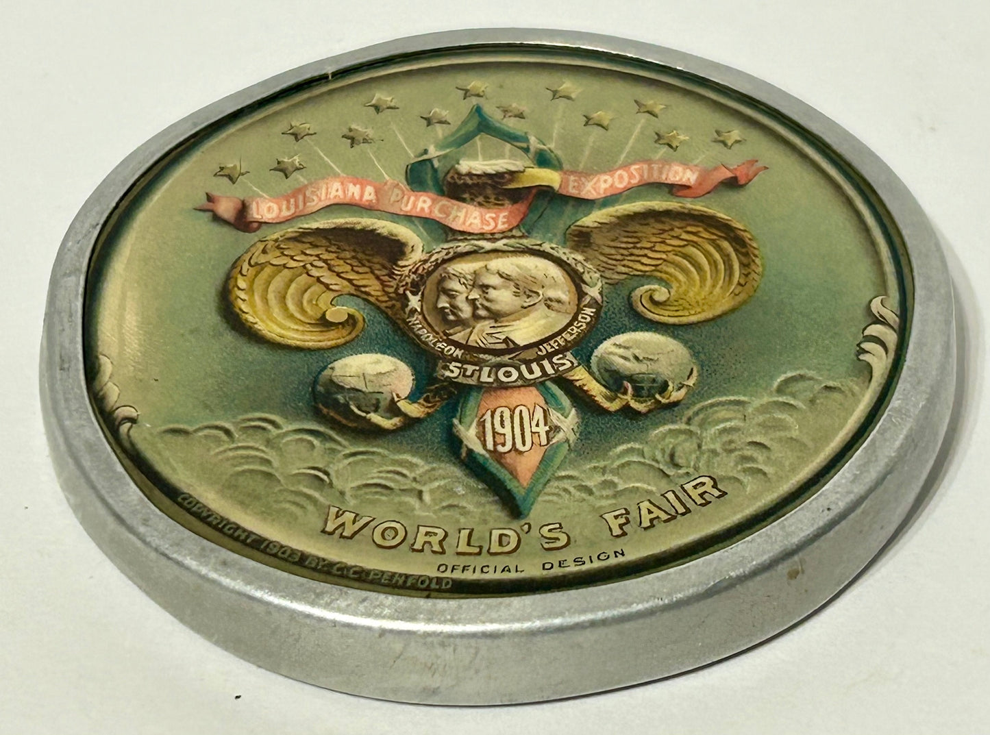 ST. LOUIS 1904 WORLD'S FAIR PAPERWEIGHT