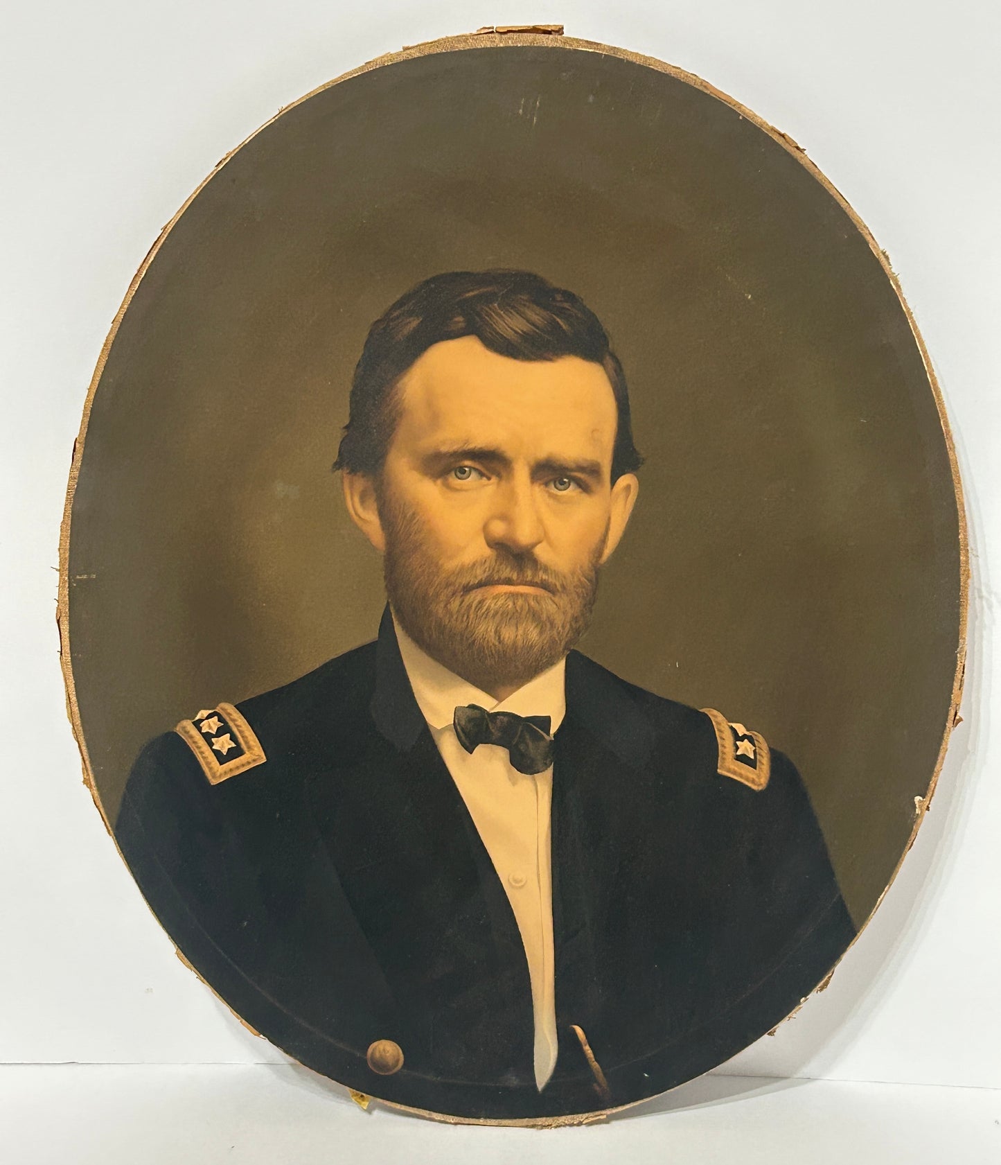 U. S. GRANT 1866 COLOR CHROMOLITHOGRAPH ON CANVAS