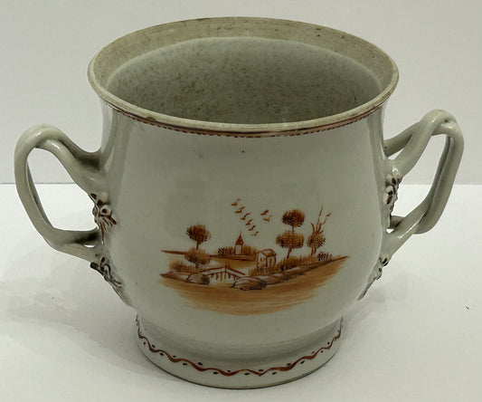 ANTIQUE EXPORT WARE HANDLED BOWL
