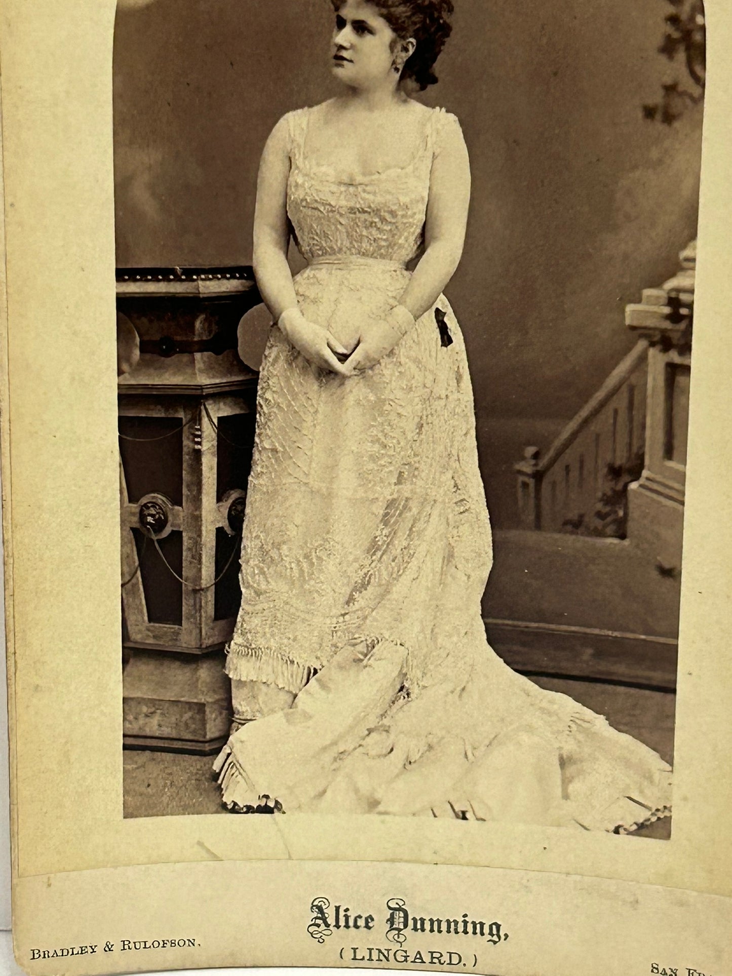 STAGE STAR ALICE DUNNING PHOTOGRAPH BY EARLY SAN FRANCISCO PHOTOGRAPHERS