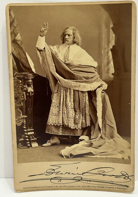 PHOTOGRAPH OF EDWIN BOOTH EARLY STAGE ACTOR