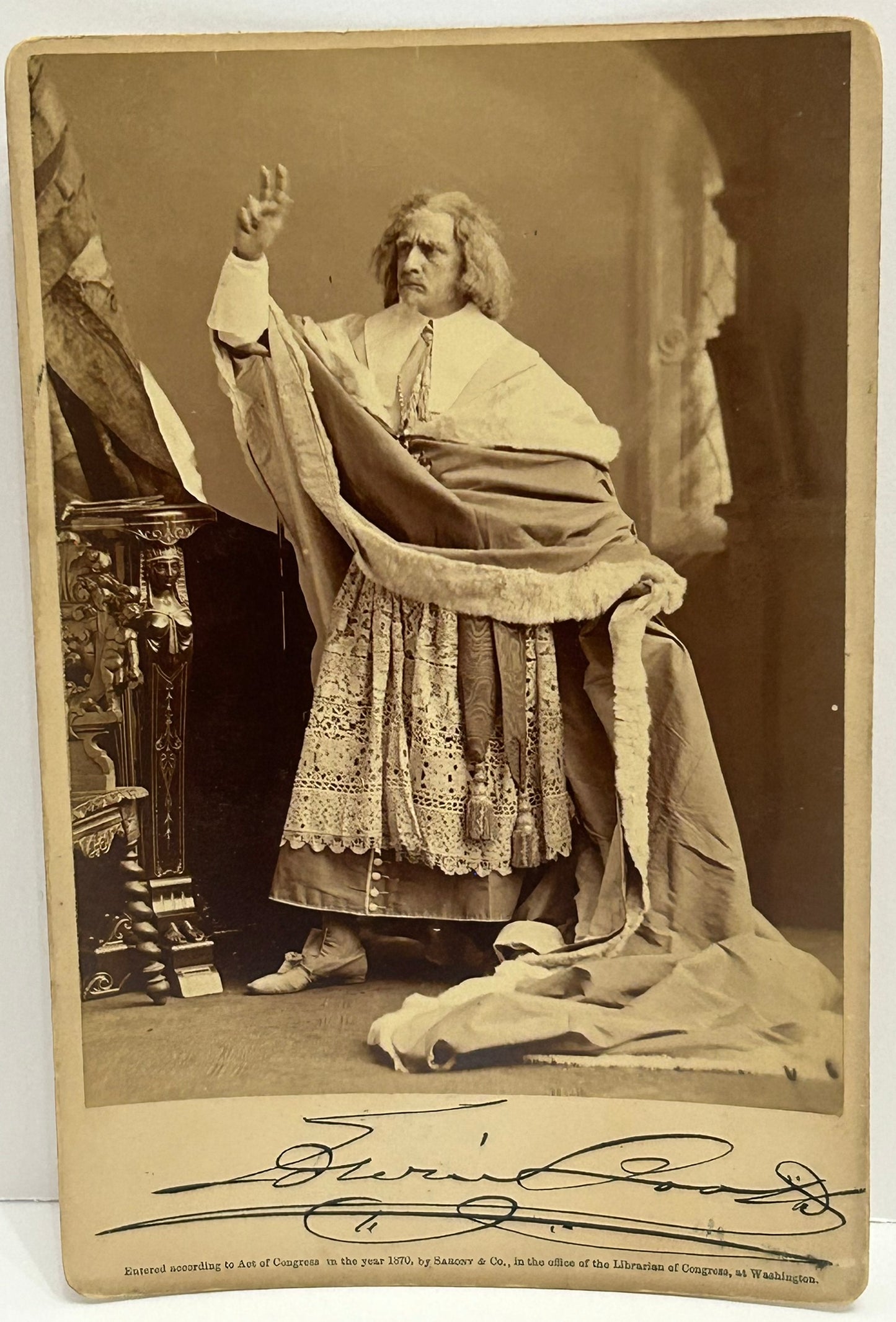 PHOTOGRAPH OF EDWIN BOOTH EARLY STAGE ACTOR