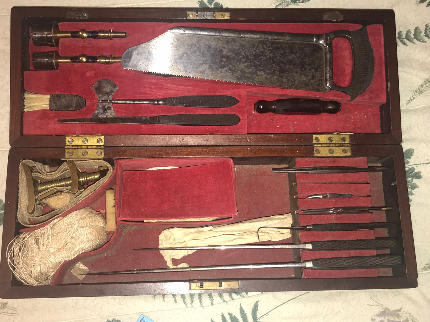 IDENTIFIED CIVIL WAR SURGEONS MEDICAL KIT
