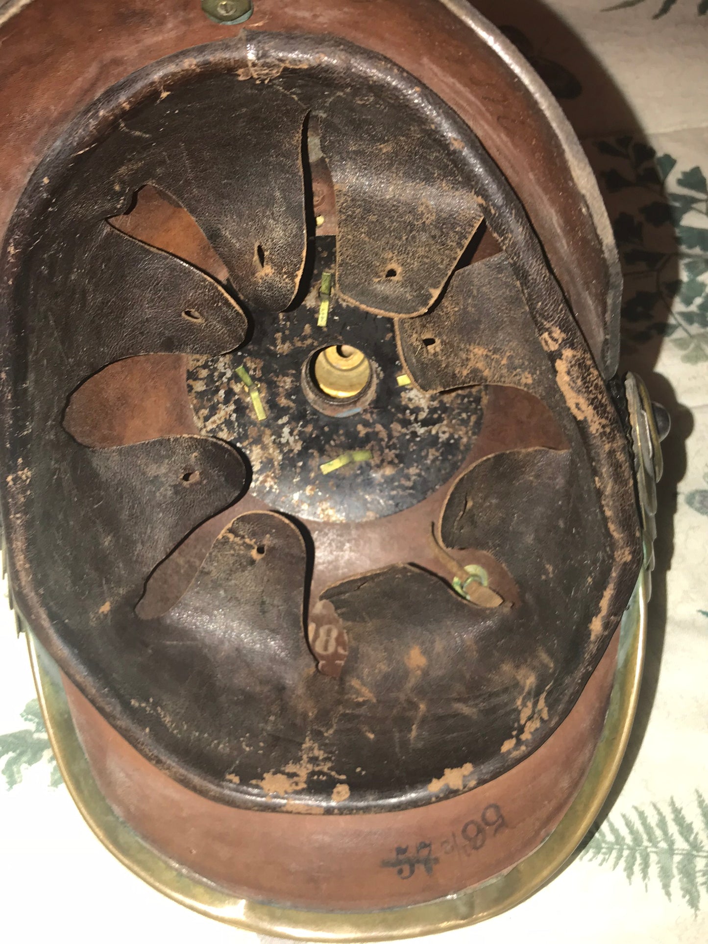 PRUSSIAN IMPERIAL GERMANY FIELD ARTILLERY KUGELHELM HELMET WITH CASE