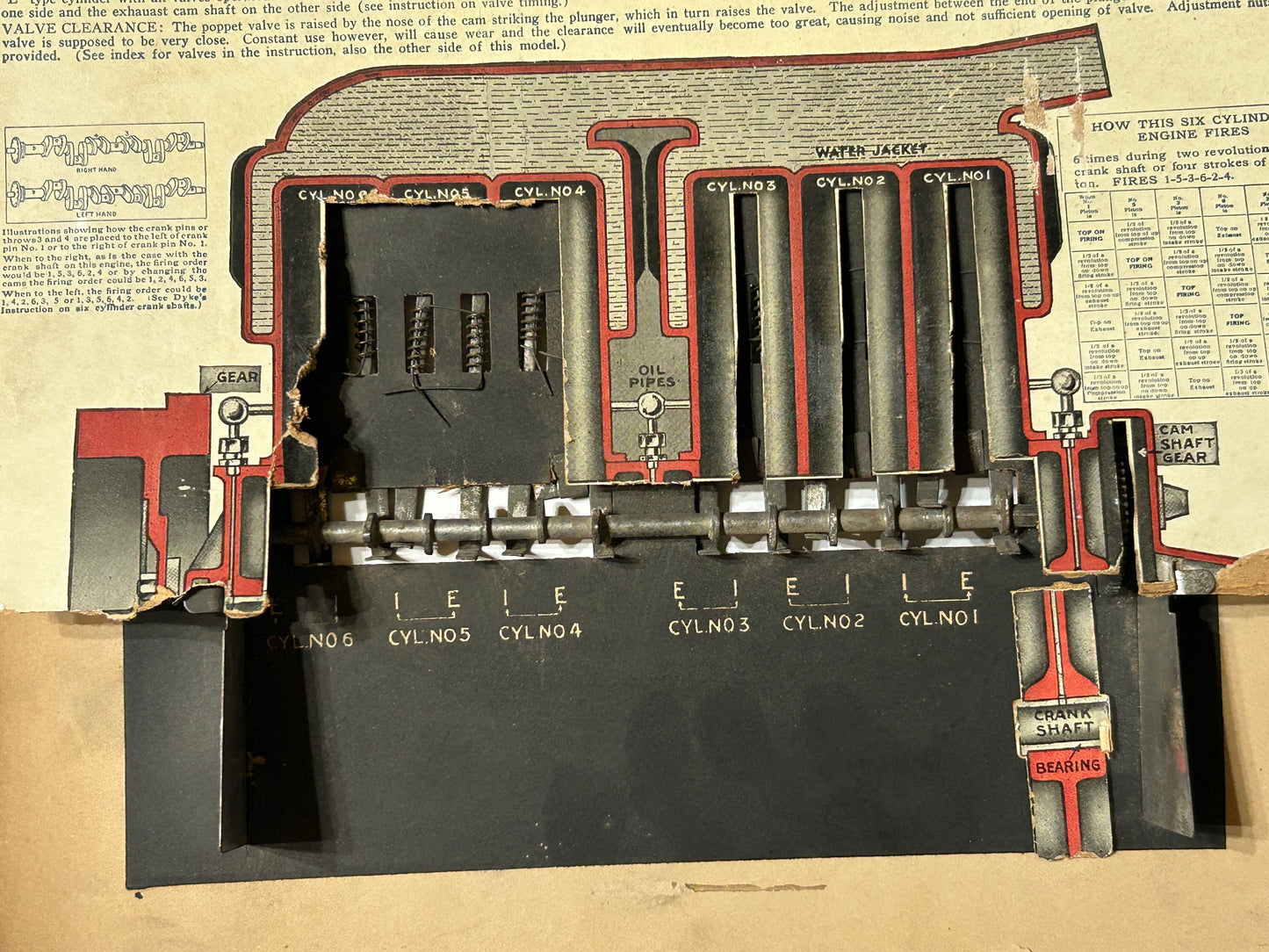 DYKE'S WORKING MODELS OF GASOLINE ENGINES PAT. 1909 AND 1916