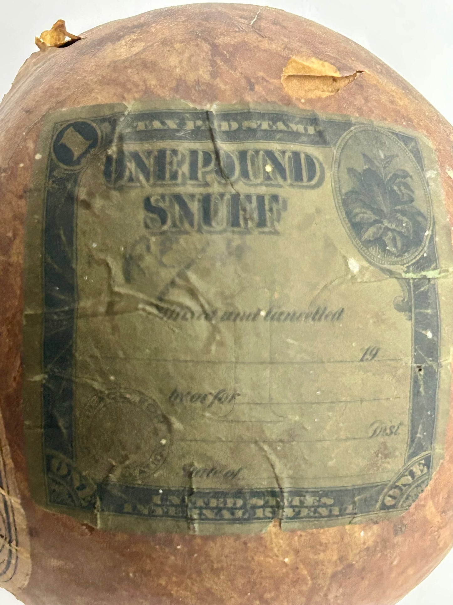 GARRETT SNUFF UNUSED TOBACCO BALL