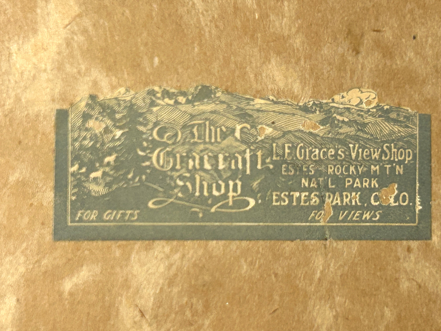 ESTES PARK PRINT BY L. E. GRACE VIEW SHOP OF COWBOY
