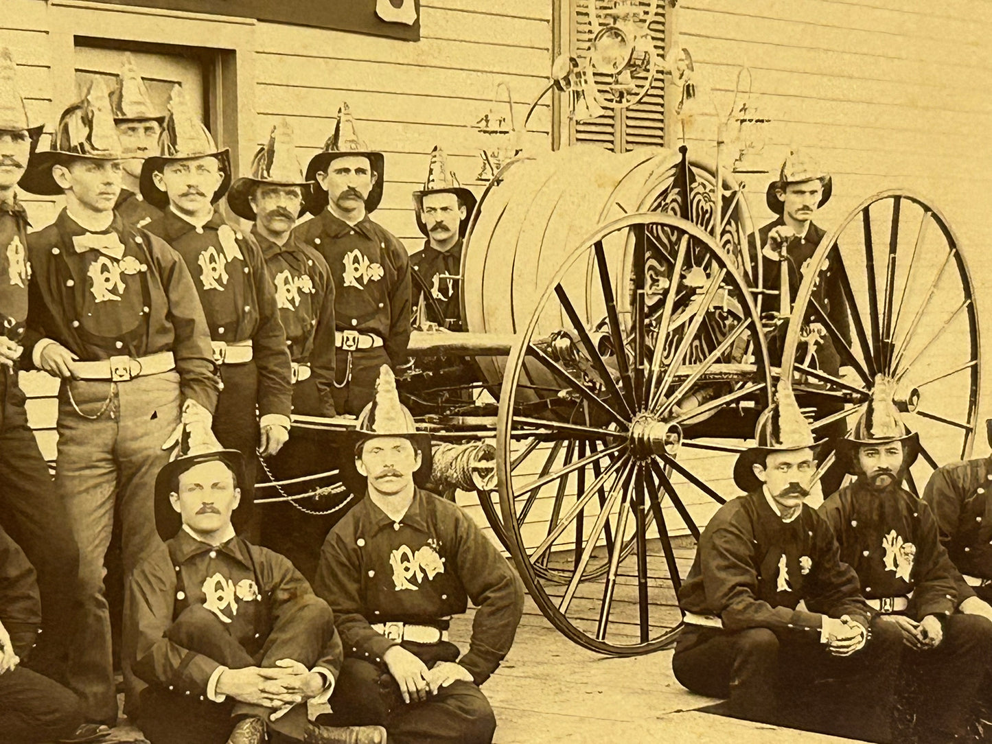 FIRE COMPANY EARLY PHOTOGRAPH OF PACIFIC HOSE IN GRAND ISLAND, NEBRASKA