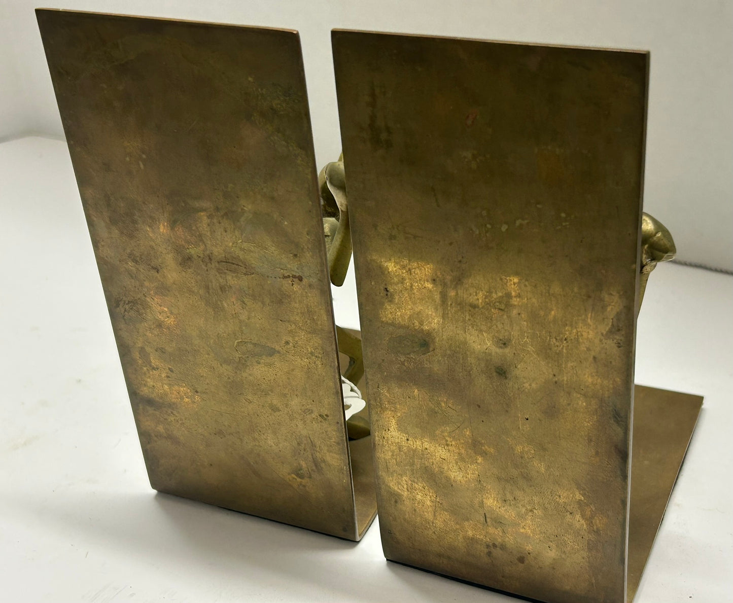 FOOTBALL PLAYER MODERN DESIGN BRASS BOOKENDS