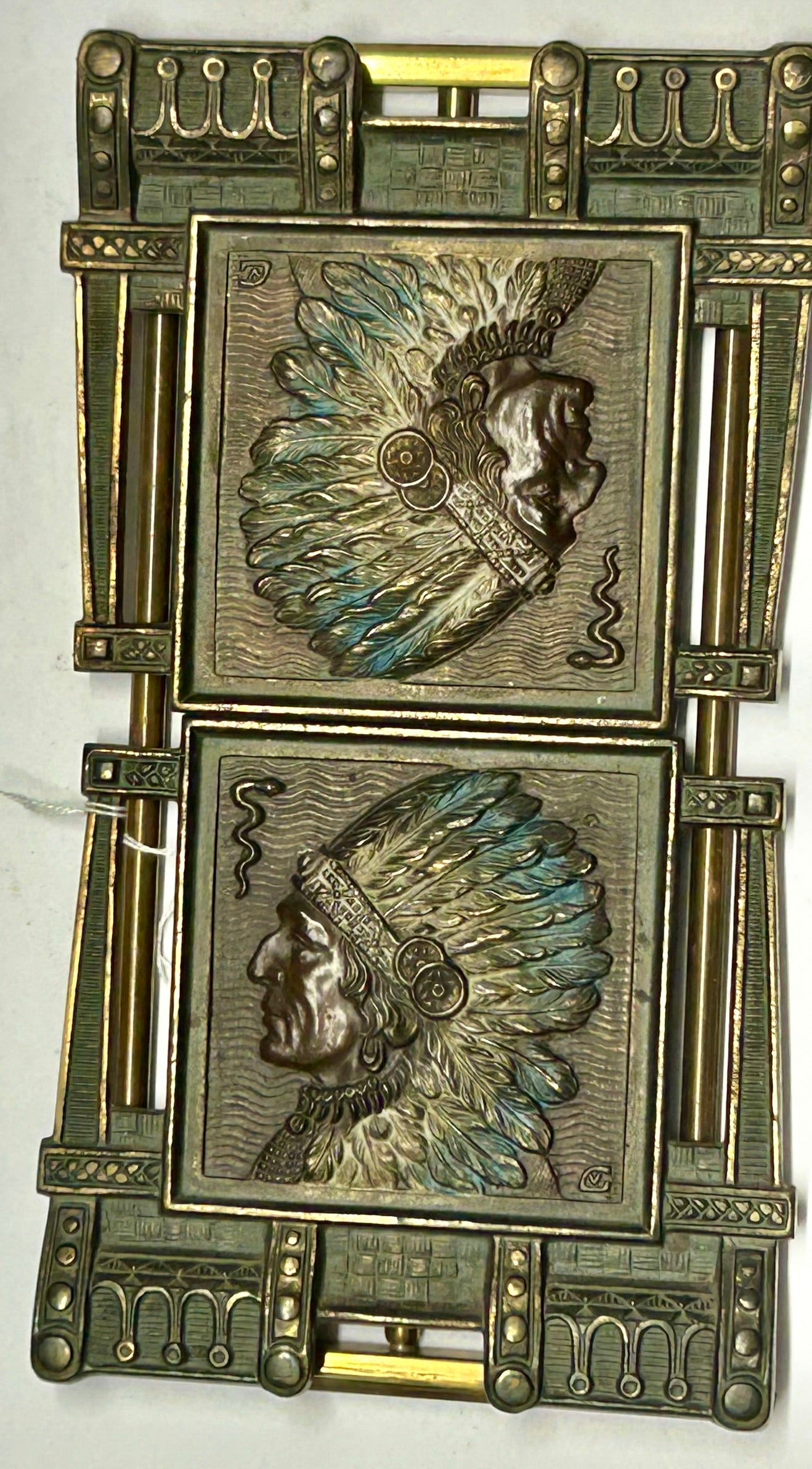 NATIVE AMERICAN CHIEF EXPANDING BOOKEND BY JUDD