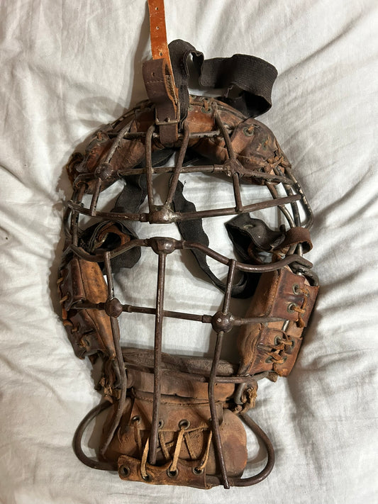 EARLY CAST IRON CIRCA 1900 BASEBALL CATCHER's MASK