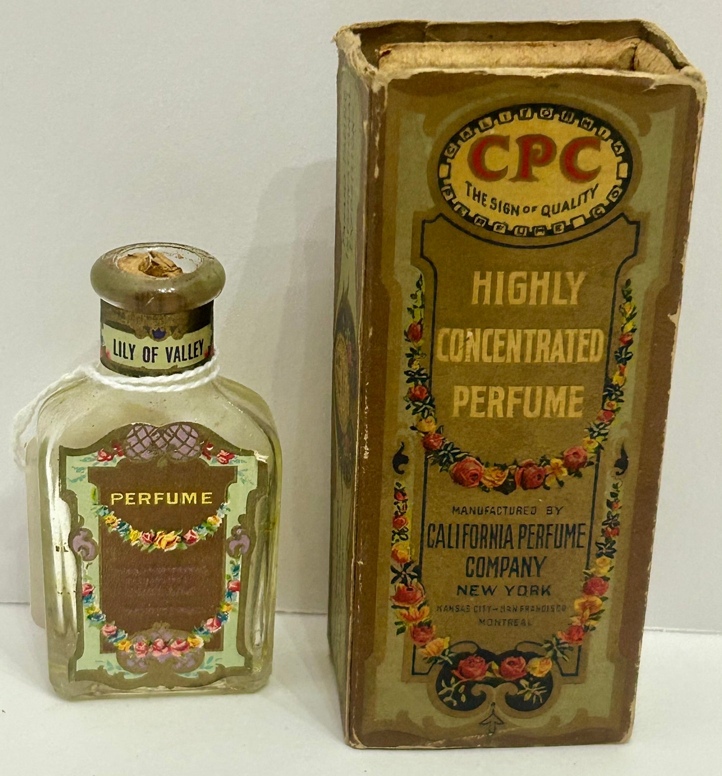 CALIFORNIA PERFUME BOTTLE AND BOX