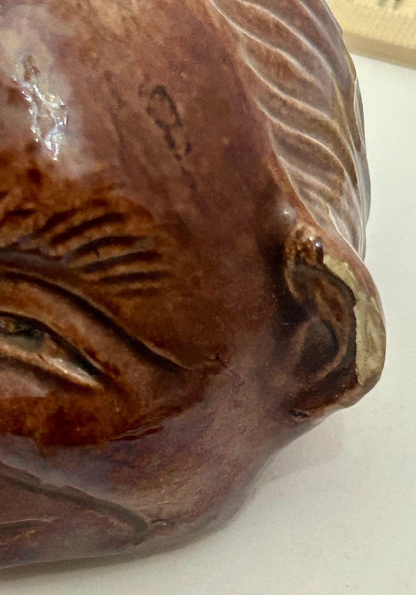 BROWNIE CHARACTER ANTIQUE POTTERY STILL BANK