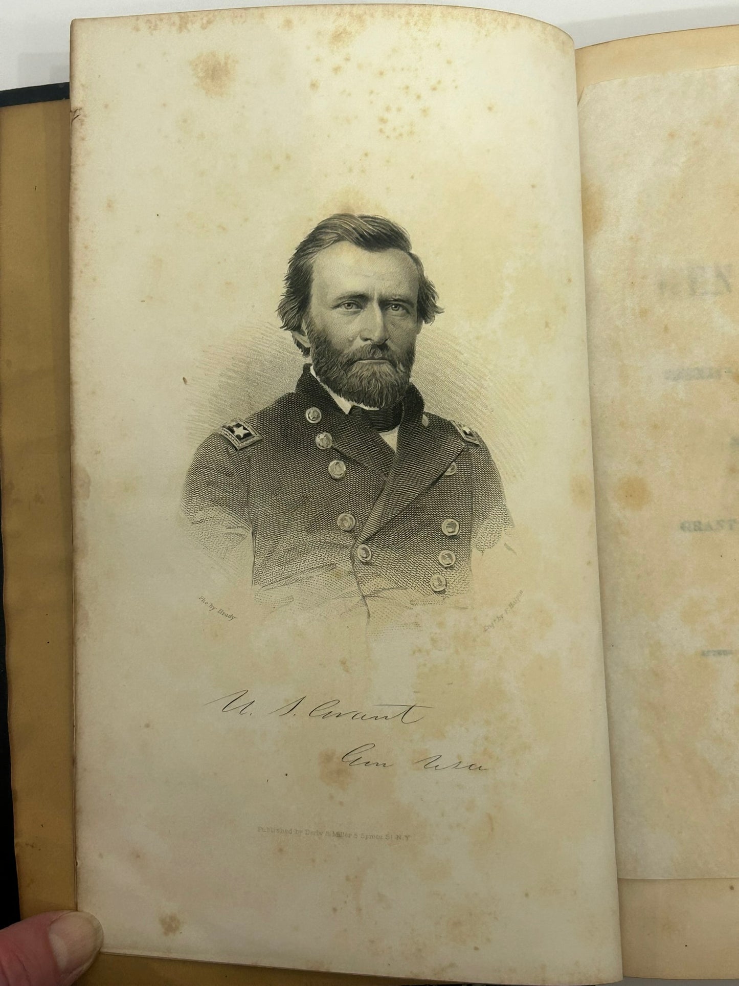 THE LIFE AND CAMPAIGNS OF GENERAL U.S. GRANT 1868 LEATHER FIRST EDITION BOOK