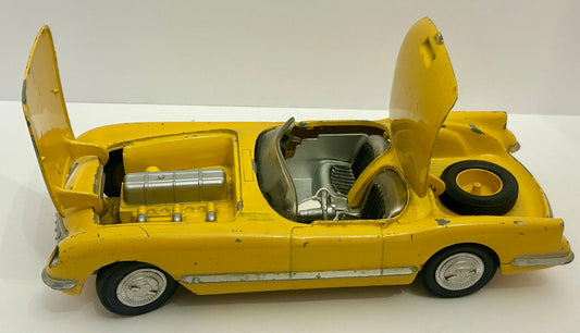 HUBBLEY 1954 KIDDIE TOY YELLOW CORVETTE CONVERTIBLE