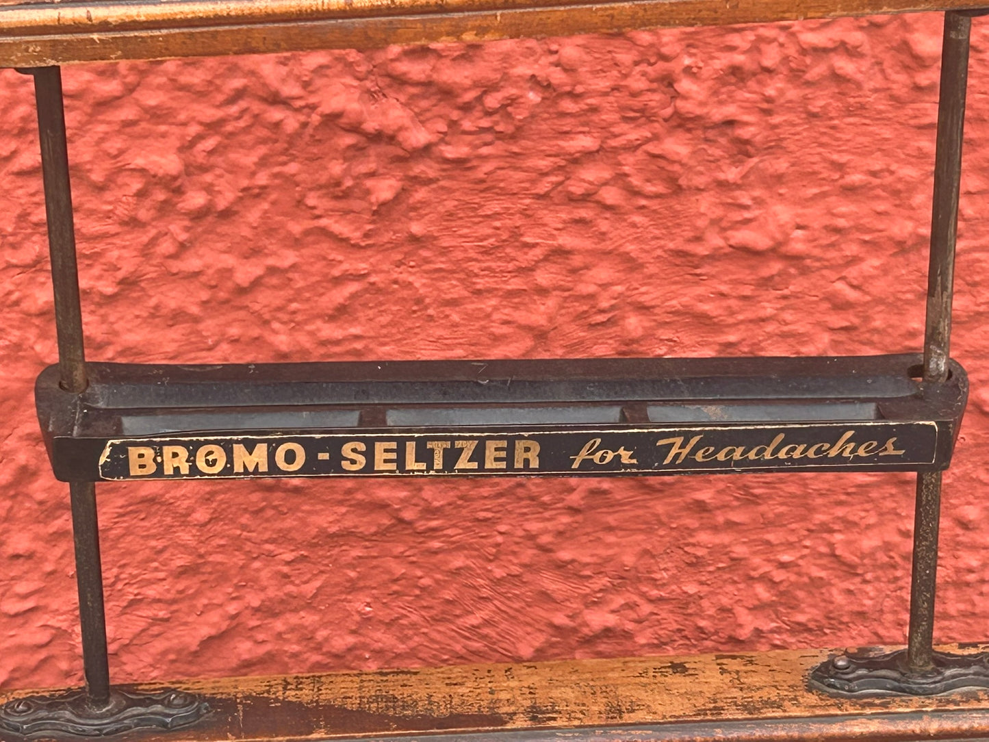 BROMO SELTZER ADVERTISING PAPER RACK ANTIQUE
