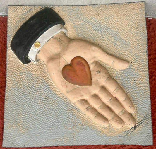 ODD FELLOWS LODGE HEART IN HAND AND OTHER TIN PANELS - CALL FOR INFORMATION