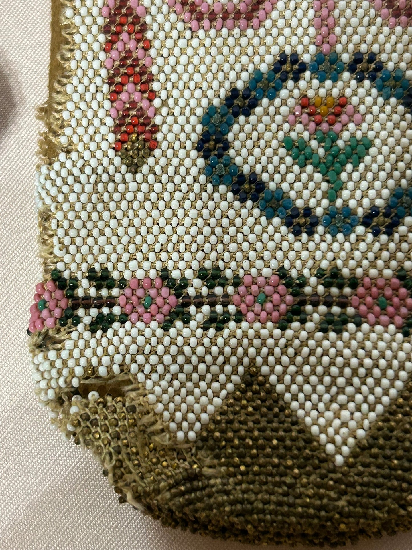 BEADED EARLY 1800'S SPECTACLE CASE AND PINCUSHION