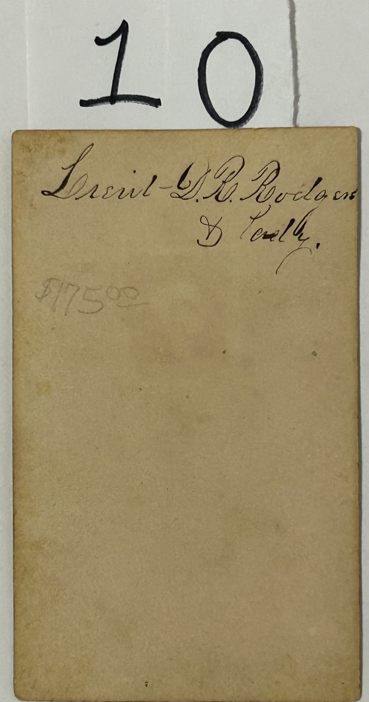 CIVIL WAR OFFICER D. R. PAULEY AND WIFE CDV PHOTOGRAPH