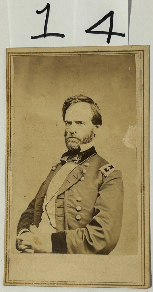 CIVIL WAR CDV PHOTOGRAPH OF GENERAL WM. SHERMAN BY PHOTOGRAPHER ANTHONY