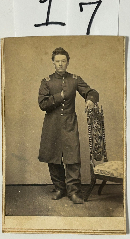 CIVIL WAR OFFICER CDV PHOTOGRAPH BY KIMBERLY BROS. VA,