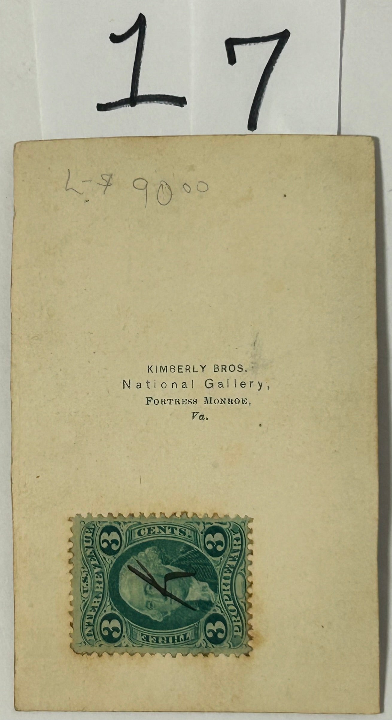CIVIL WAR OFFICER CDV PHOTOGRAPH BY KIMBERLY BROS. VA,