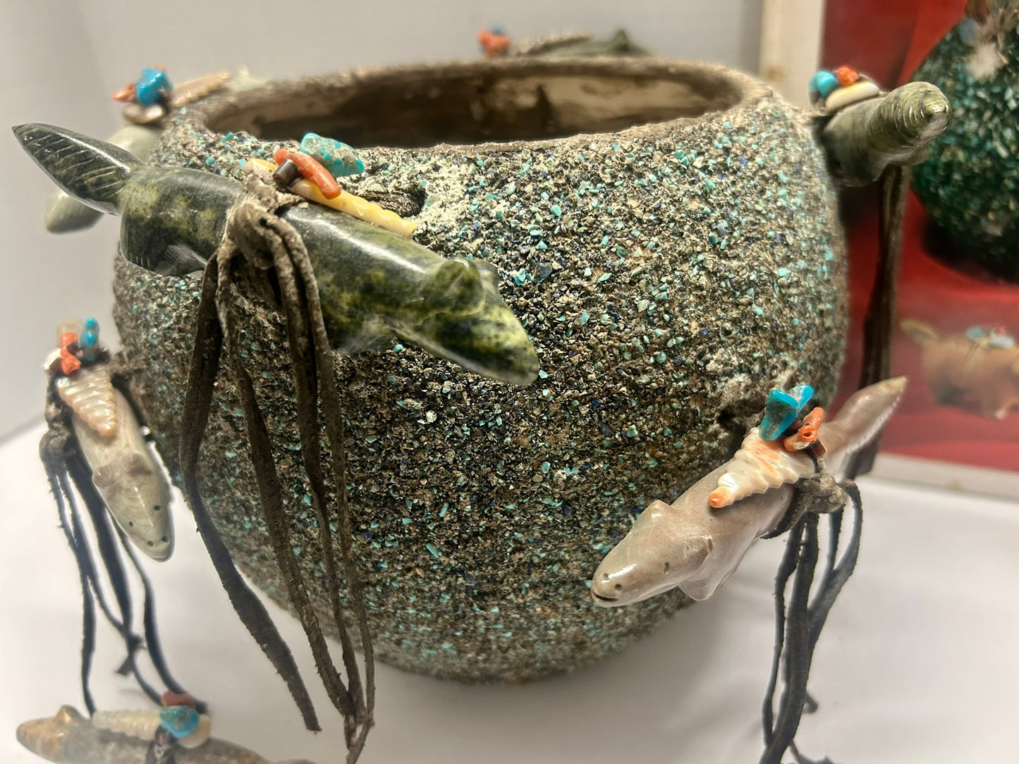 ZUNI FETISH CEREMONIAL JAR