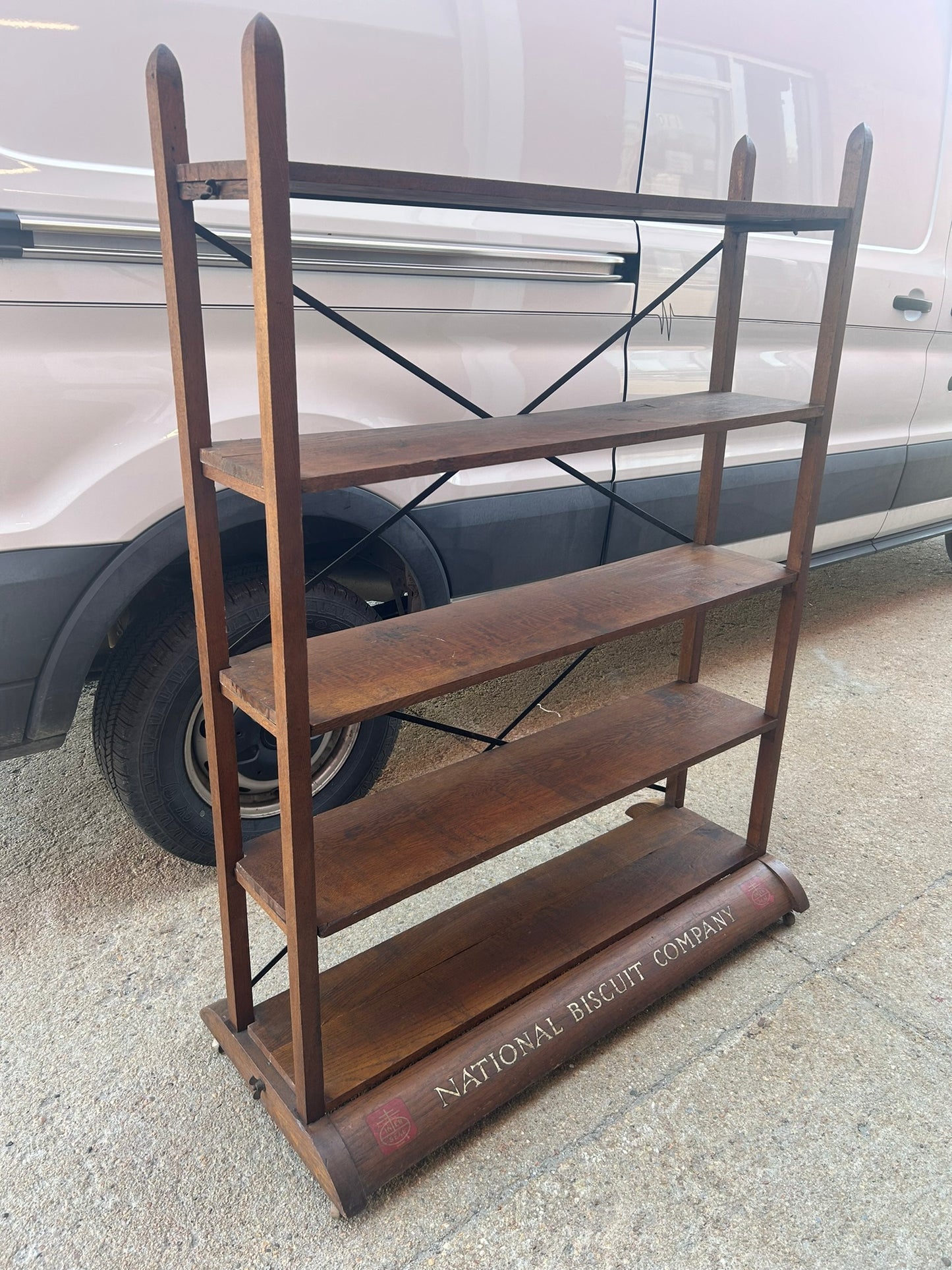 NATIONAL BISCUIT COMPANY WOODEN ANTIQUE DISPLAY RACK