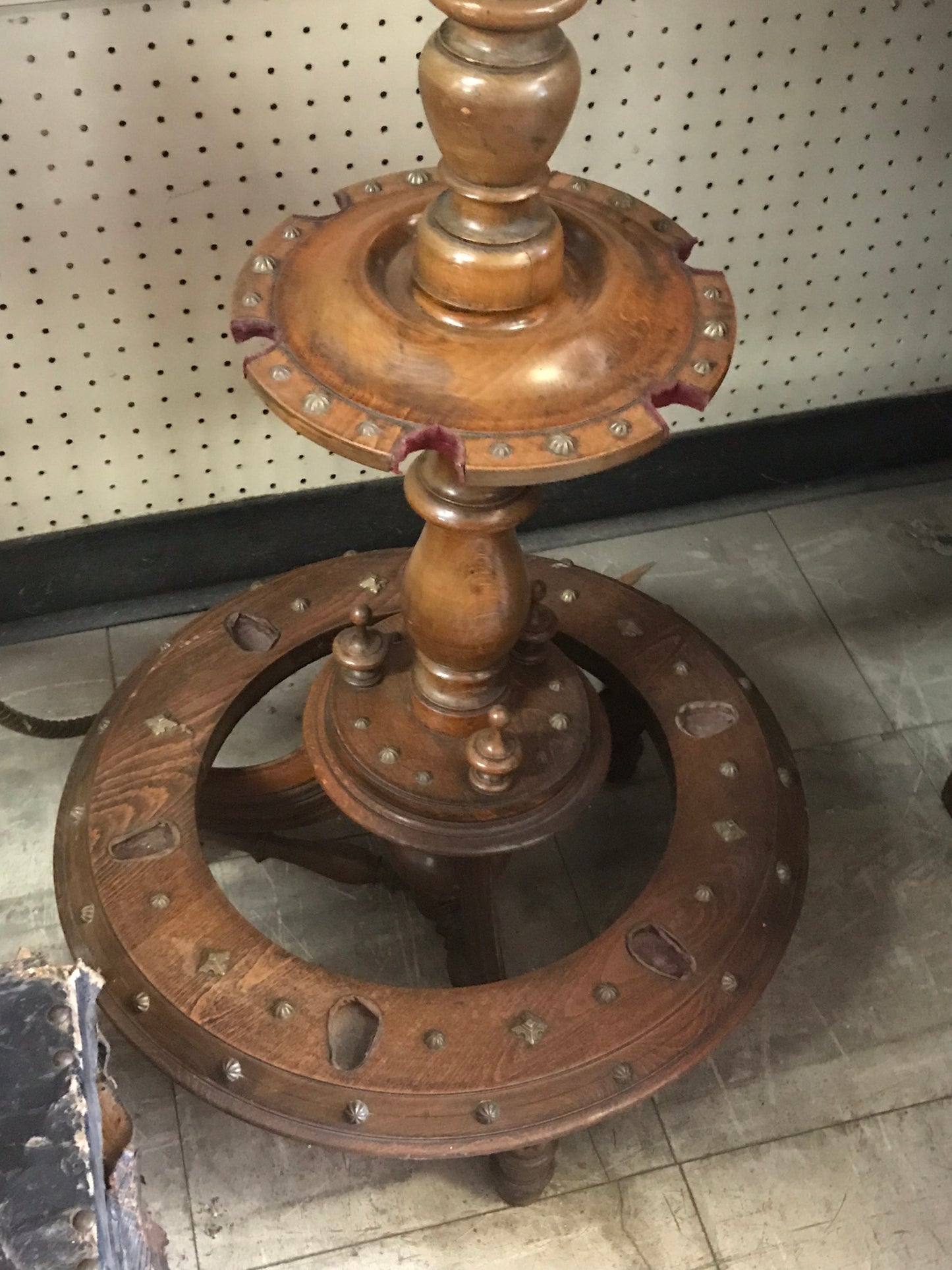 ANTIQUE UNUSUAL WOOD SMOKING STAND