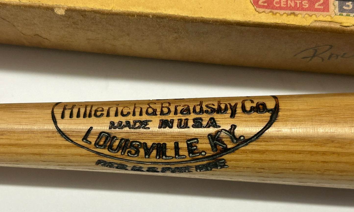 RALPH KINER AUTOGRAPH MINI BASEBALL BAT IN ORIGINAL BOX