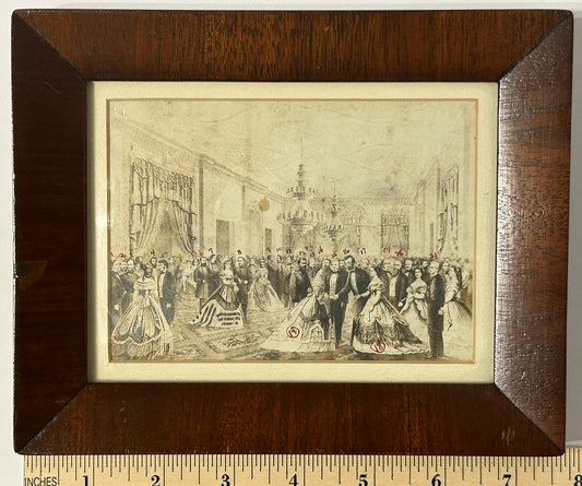 ILLUSTRATION OF NUMEROUS FAMOUS PEOPLE WITH LINCOLN TWO DAYS BEFORE HIS ASSASSINATION