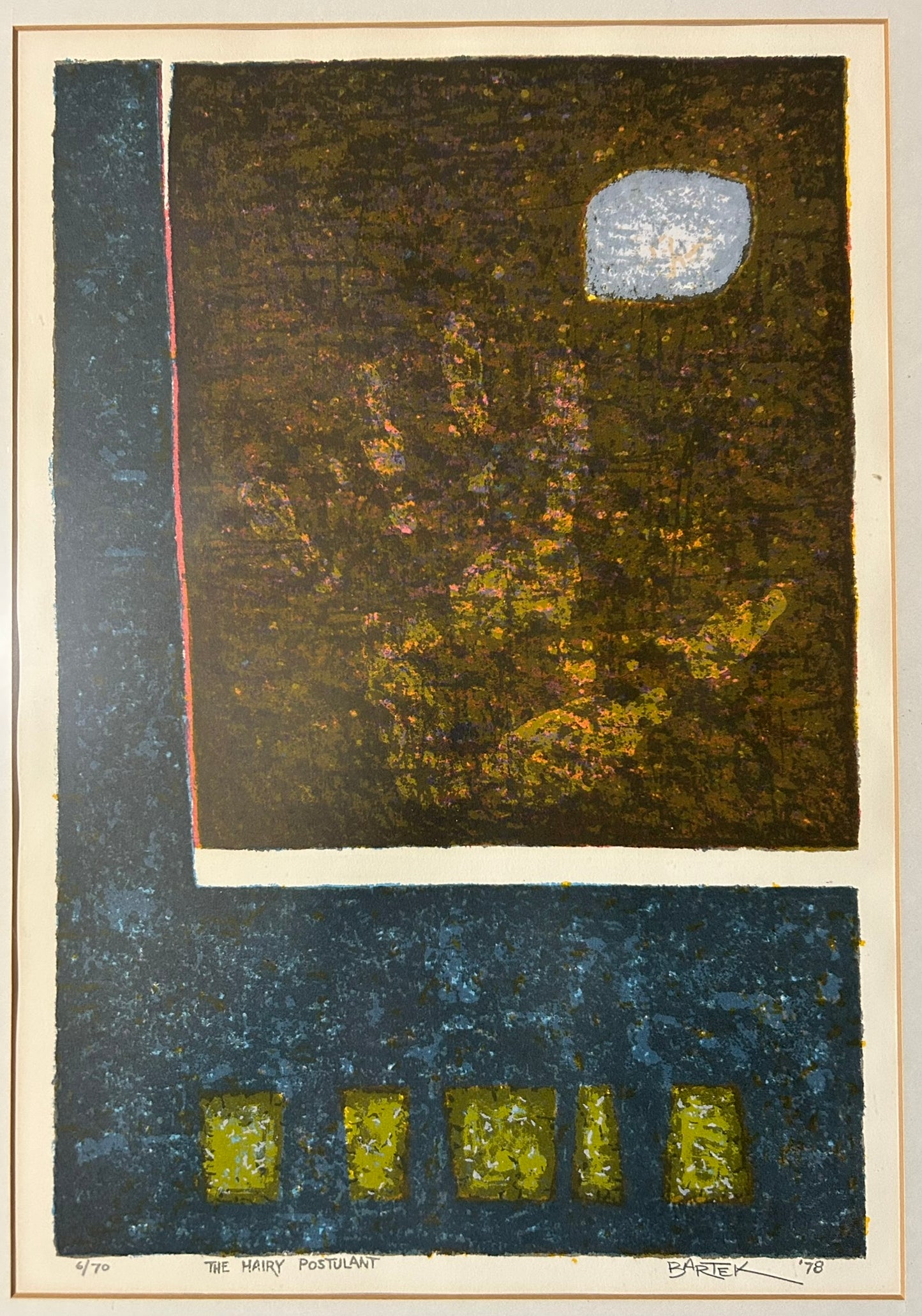NEBRASKA ARTIST TOM BARTEK "THE HAIRY POSTULANT" PRINT