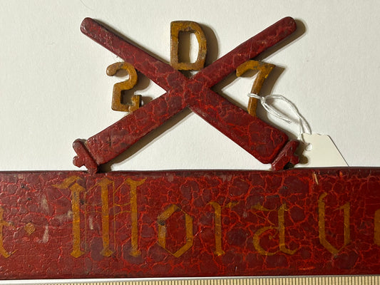 MILITARY CROSSED CANNONS HANDMADE SIGN LT. MORAVEC