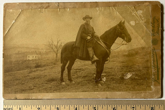 CIVIL WAR MASS. COLONEL JOHN W. KIMBALL ON HORSE PHOTO