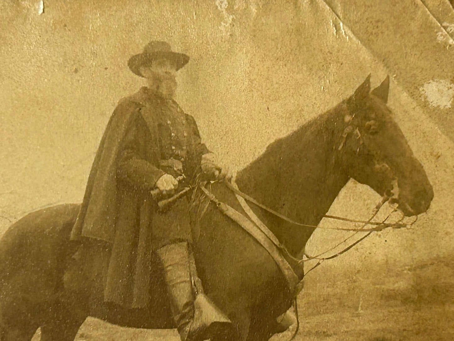 CIVIL WAR MASS. COLONEL JOHN W. KIMBALL ON HORSE PHOTO