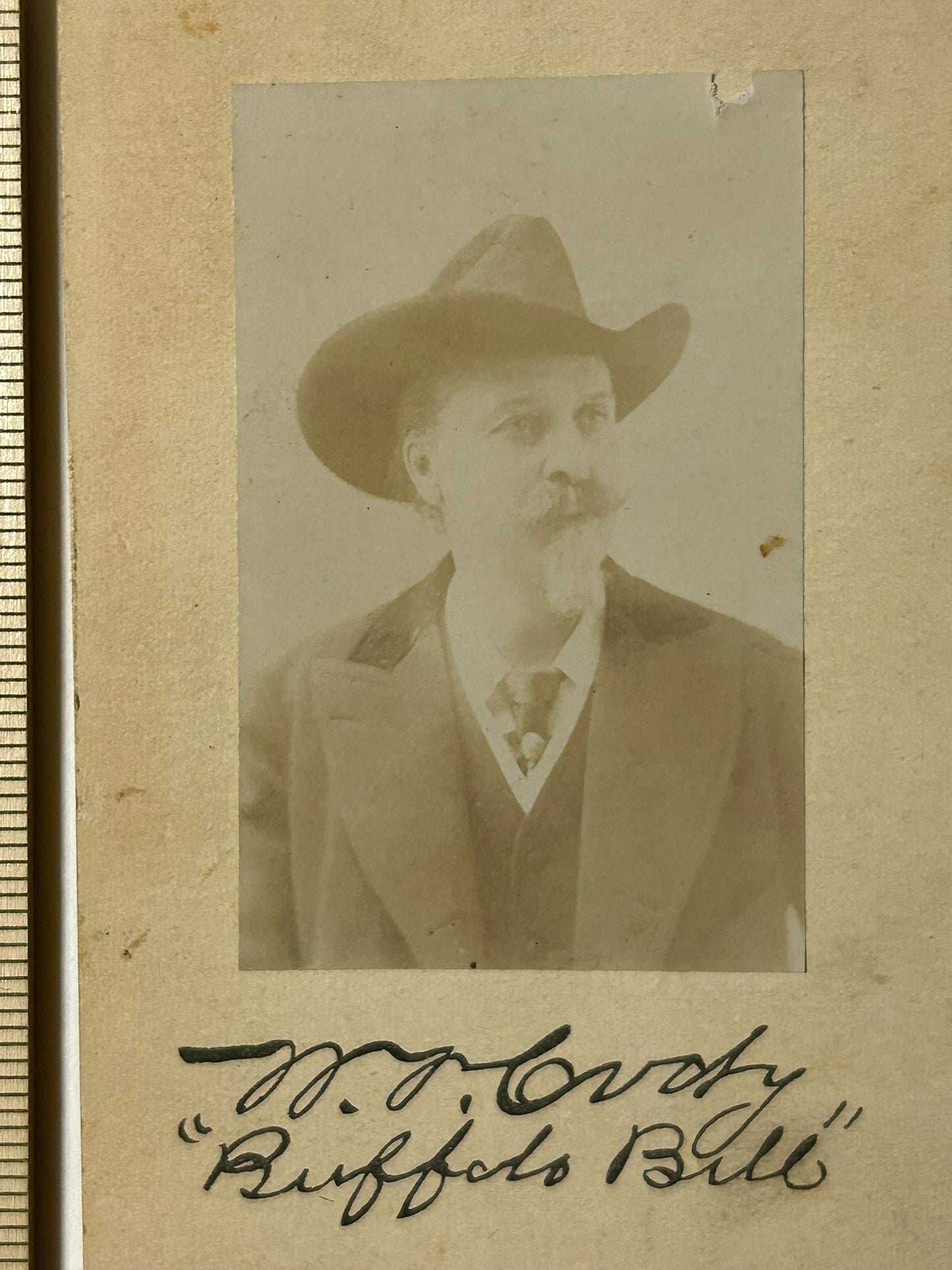 BUFFALO BILL CODY PHOTOGRAPH WITH FACSIMILE AUTOGRAPH