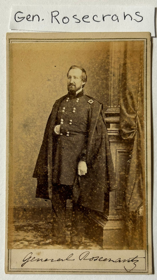 CIVIL WAR CDV PHOTO OF GENERAL ROSECRANS